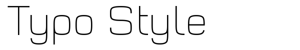 Typo Style font preview